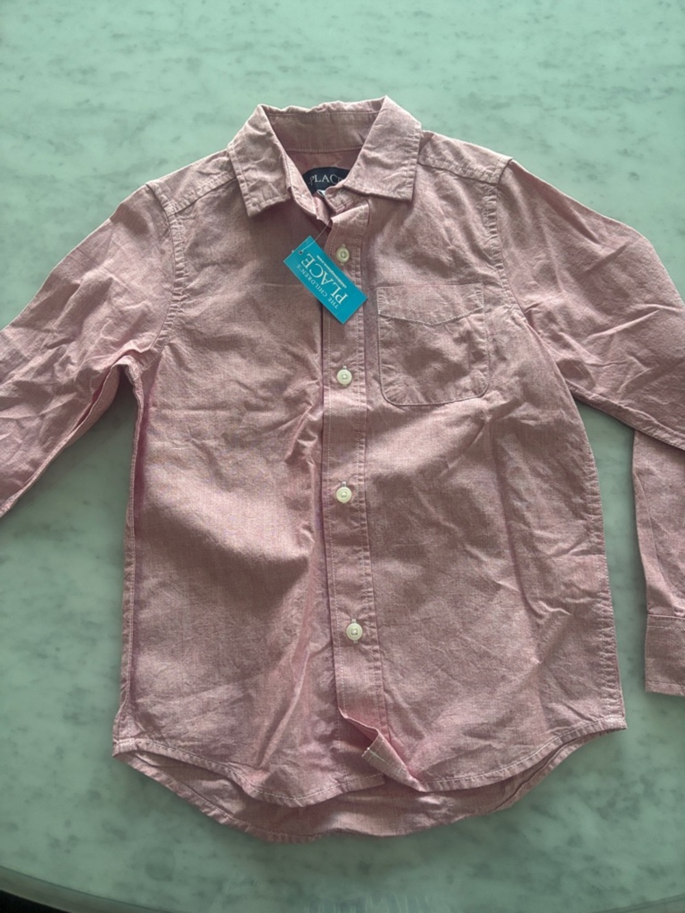 The Children's Place Light Pink Long-Sleeve Button-Down Shirt
